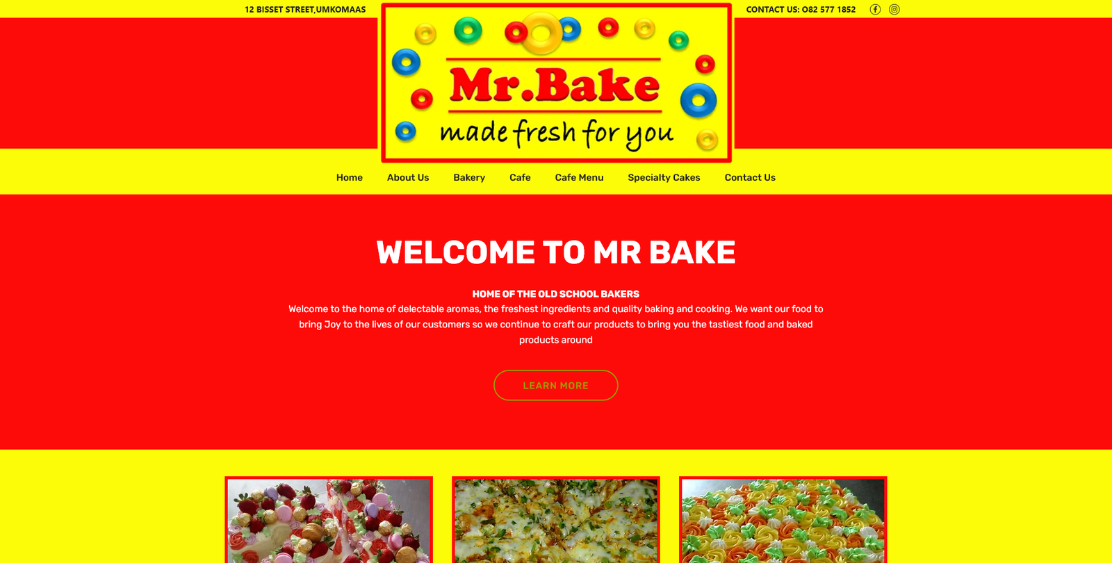 Mr Bake website